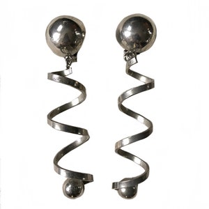 Clip pendenti cromate moderne danesi vintage degli anni '60 su