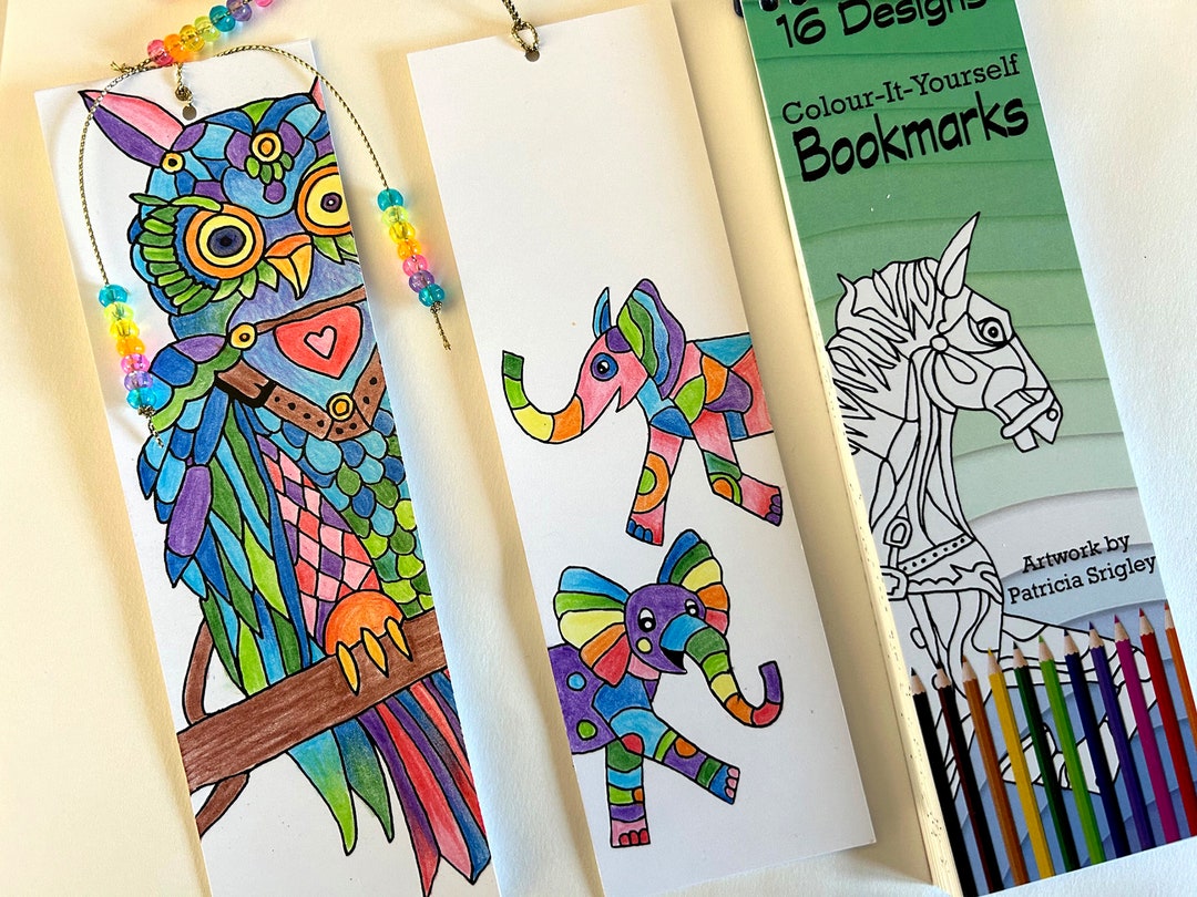 Color-it-yourself DIY Bookmark Kit - Etsy