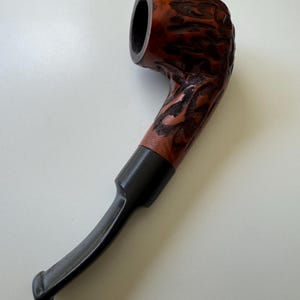 Vintage Sport Italy Rusticated Briar Estate Pipe - Bent Billiard Shape