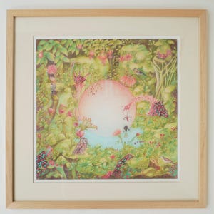 Emanazione - Stampa artistica disegnata a mano, immagine calmante e rilassante, giclée in edizione limitata su carta Hahnemühle, 30 x 30 cm (12 x 12 pollici)