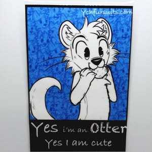 otter furry merch otter fursona badge otter furry badge yes I am otter badge otter fursuit badge
