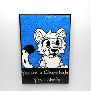 cheetah badge cheetah fursona badge yes im a cheetah yes I chrip