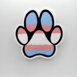 Trans paw-pad Furry Pride Sticker Paw Pad Furry Fandom