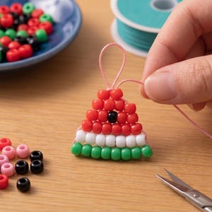 Summer Pony Bead Patterns PDF, Watermelon Turtle Pineapple Flower Roller Skate Keychain Tutorial, Plastic Bead Craft Guide, Digital Download