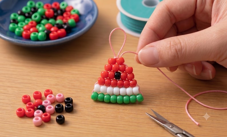 Summer Pony Bead Patterns PDF, Watermelon Turtle Pineapple Flower Roller Skate Keychain Tutorial, Plastic Bead Craft Guide, Digital Download