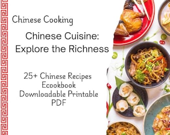 Recetas chinas Libro de cocina china Cocina asiática Libro de recetas de cocina Descargar imprimible