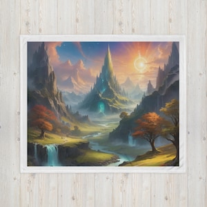 Middle Earth Blanket Throws Hobbitcore Gifts Original Tolkien Art Middle-Earth Landscape Fantasy Lord of Rings