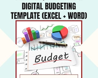 Pianificatore di budget bisettimanale: tieni traccia di stipendi, entrate e spese Fogli Google, Excel, Word, iPad (modello digitale)