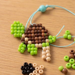 Summer Pony Bead Patterns PDF, Watermelon Turtle Pineapple Flower Roller Skate Keychain Tutorial, Plastic Bead Craft Guide, Digital Download