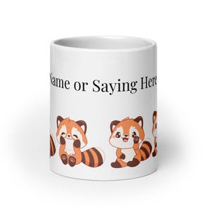 Red Pandas Mug Personalized Mug Whimsical Gift Red Panda Lover&#39;s Gift Custom Design Coffee Mug Tea Mug Red Pandas Gift