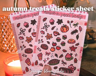 autumn sweet treats sticker sheet  |  fall baking vibes cozy sticker sheet