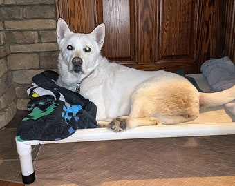 Custom Large Hammock Dog Bed, Dog Beds Furniture, Made In USA Custom Dog Bed Cots, 15 Canvas Colors OR 11 Mesh Colors Dogs Up To 130 Pounds.