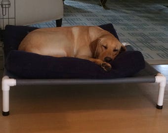 Washable Dog Bed, Raised Bed, PVC Cot, Durable Canvas Dog Beds, Cat Beds, Pet Beds, Modern Dog Bed, 6 Sizes, 15 COLORS Dogs Up To 80 Pounds.