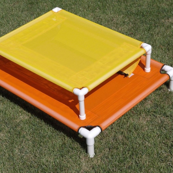 Custom Made Size Dog Beds, Raised Dog Bed PVC Pipe Cot, MESH Window Pet Screen, 11 Colors 4 Sizes Dog Bed, Large Bed, Dogs Up To 130 Pounds.