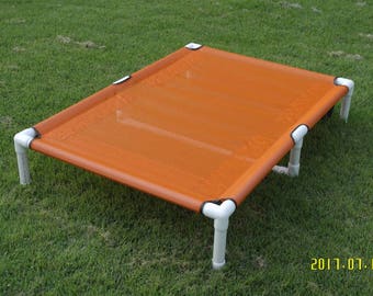 Large Dog Bed, Large Breed Dog Bed, Custom Made Dog Bed Pipe Cots, Waterproof Dog Beds, 15 Canvas Or 11 Mesh Colors 39"x56"  1 1/2" PVC Pipe