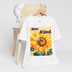 Bee Kind Graphic T-Shirt: Unisex Jersey Tee, Women&#39;s Empowerment, Gift Shirt.