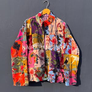 Handmade Patchwork Velvet Jacket for Women | Colorful Boho  Jacket | Vintage Inspired Statement Outerwear | Winter Wear