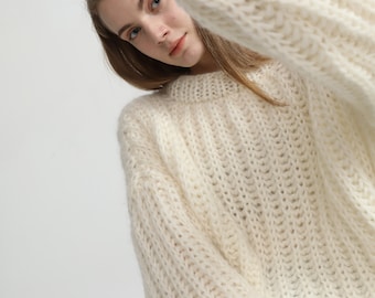 ニット・セーター HUECLOSET Mohair Chain Knit 25KERO14 楽天市場】風合い「 M I X ニット 。」レディース セーター