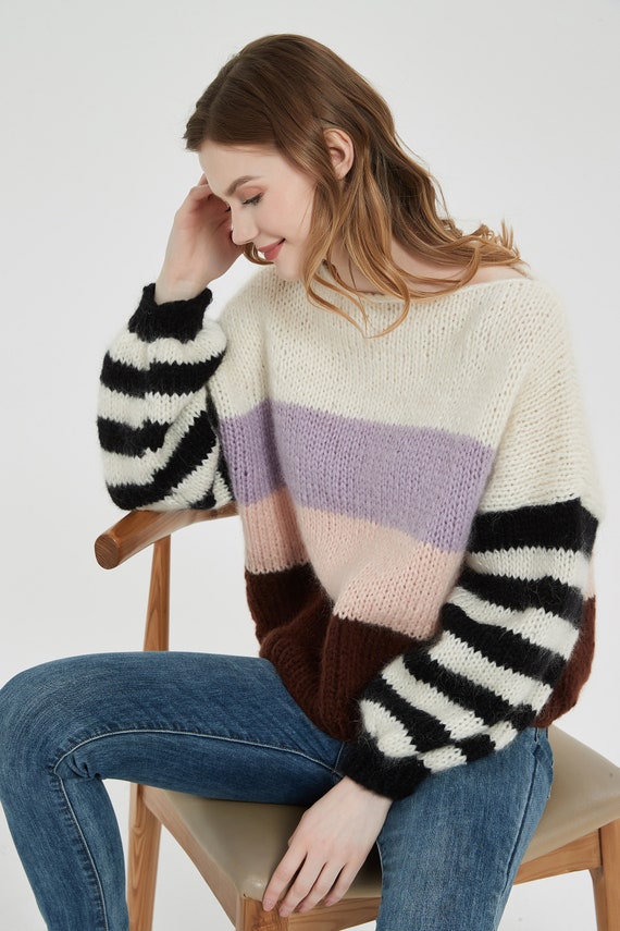 Madewell x maiami striped big sweater sale