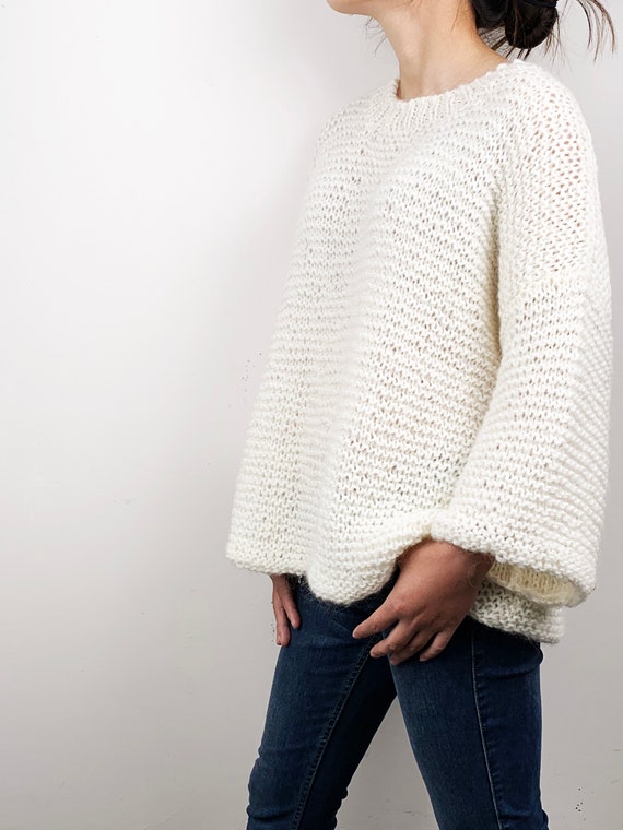 Hand Knit Woman Sweater OVERSIZED Mohair Cropped Sweater Top Pullover Jade Green Sweater - Etsy Hand Knit Woman Sweater OVERSIZED Mohair Cropped Sweater Top Pullover Jade Green Sweater - Etsy