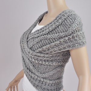 Hand Knit Woman Sweater Wool Vest Cross Sweater Capelet Neck Warmer ...
