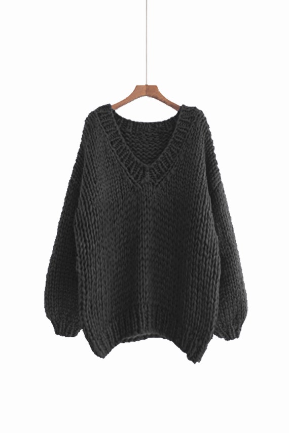 Jerseys de Punto Mujer Sueter Tejido Señora Suéter Mujeres Jersey Oversize  Largo Sweaters Sueteres Teji…