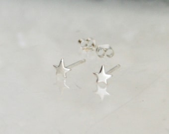 Star Earrings, Sterling Silver Star Stud Earrings, 5mm Star Earrings, Silver Star Studs, Tiny Stud Earrings, Small Stud Earrings, Studs