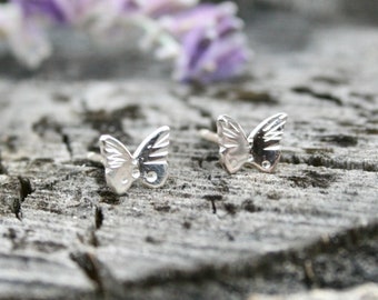 Silver Butterfly Earrings, Stud Earrings, Girls Jewelry, Small Butterfly, Nature Inspired, Buttlerfly Jewelry