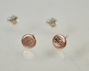 5mm Rose Gold Stud Earrings, 14k Rose Gold Filled Stud Earrings, Minimal Round Stud Earrings, Dot Earrings, Pink Gold Jewelry, Gift For Her