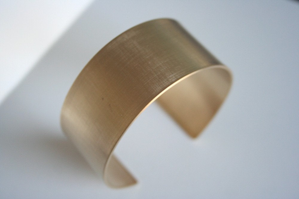 Sterling Silver Cuff Bracelet Brass Cuff 1 Wide - Etsy