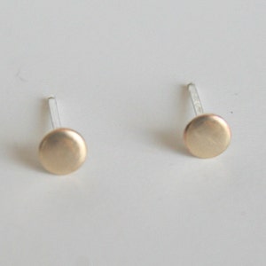 4mm Earrings, Tiny Earrings, Stud Earrings, Small Earrings, Gold Color Earrings, Brass Earrings, Dot Earrings, Minimal Earrings, Modern