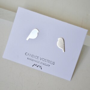 Small Silver Bird Stud Earrings, Bird Jewelry, Bird Earrings, Silver Earrings, Post Earrings, Stud Earrings, Minimal Jewelry, Modern