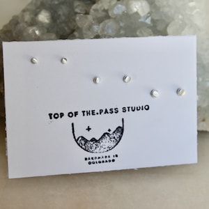 Trois paires de clous d'oreilles ronds en argent, boucles d'oreilles boule, boucles d'oreilles à pois, lot de trois, piercings au cartilage, multiples, minimal