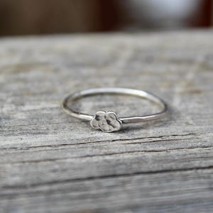 Tiny Silver Cloud Ring, Cute Stackable Rings, Dainty Silver Jewelry, Gift for Her, Stacking Rings, Nature Themed Jewelry, Gift for Her