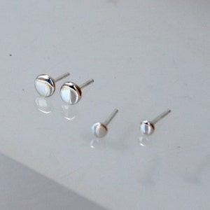 Set of Stud Earrings, Earring Set, First and Second Piercing, Gift Set, Silver Stud Earrings, Polished Dot Earrings, Tiny Earring Set, 925