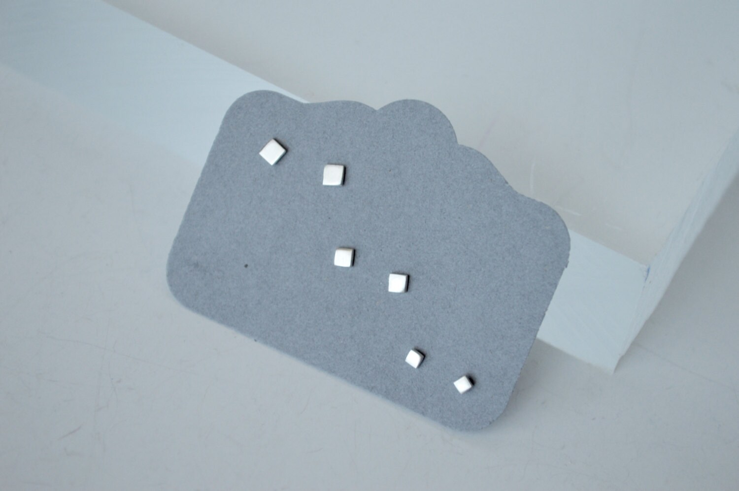 Mini Woven Square Earrings