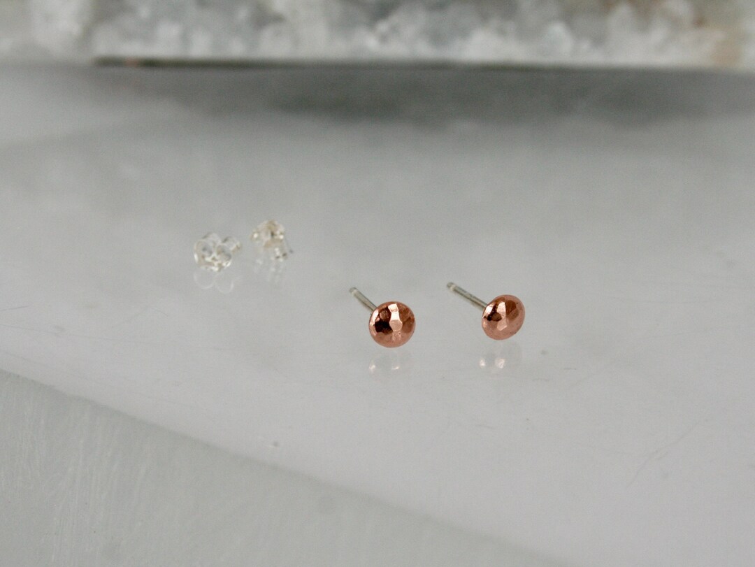 Copper Pebble Post Earrings Copper Jewelry Copper Dots Dot - Etsy