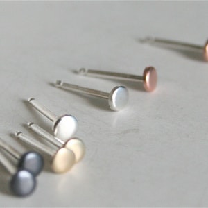 Dot Earrings, Earring Set, Super Tiny 3mm Dot Earrings,  Create Your Own Set, Dot Jewelry, Mixed Metal Jewelry, Stud Earrings, Posts