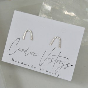 Tiny Silver Earrings, Tiny Stud Earrings, Tiny Earrings, Small Earrings, Small Stud Earrings, Horseshoe Earrings, Minimal Earrings, Modern