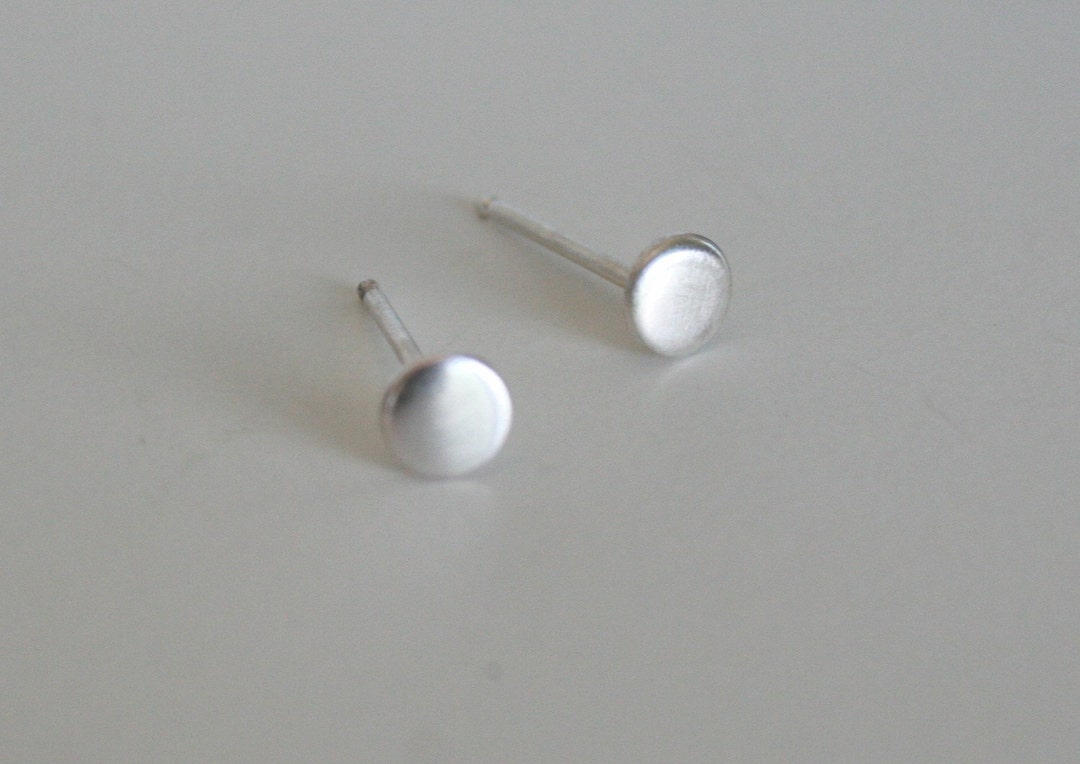4mm Earrings Tiny Earrings Stud Earrings Silver Stud - Etsy