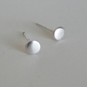 4mm Earrings, Tiny Earrings, Stud Earrings, Silver Stud Earrings, Small studs, Minimal Earrings, Modern Earrings, Silver Posts, Modern, 925