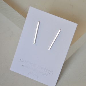 Silver Bar Earrings, Stick Earrings, Post Earrings, Sterling Silver Bar Earrings, Silver Post Earrings, SIlver Stud Earrings, Modern Earring