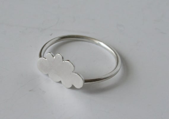 Little Silver Cloud Ring Cloud Jewelry Rain Cloud Modern | Etsy