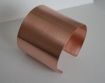 Copper Cuff, Natural Copper Cuff, Copper Bracelet, Wide Metal Cuff, Copper Jewelry, Metal Jewelry, Copper, Thick Cuff, Metal 2" Wide