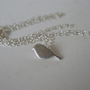 Tiny Silver Bird Necklace, Bird Jewelry, Silver Jewelry, Silver Necklace, Minimal Style Jewelry, Handmade Necklace, Silver Bird