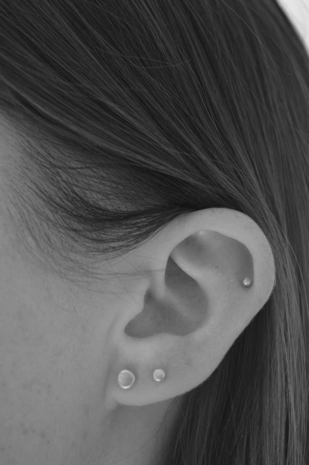 Tiny Stud Earring Set Brass Dot Circle Small Stud Earrings Etsy