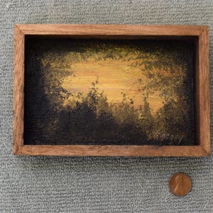 Hand Painted Sunset Glow Shadow Box