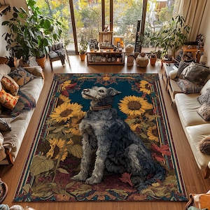 Dog Rug Area Rug Living Room Rug Popular Rug Floral Vintage Rug Rug For Bedroom, Dog Home Decor Washable Gift Rug Christmas Gift Cool Rug