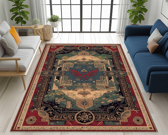 Zelda Legend Rug, Non-slip Gamer Room Decor - Etsy