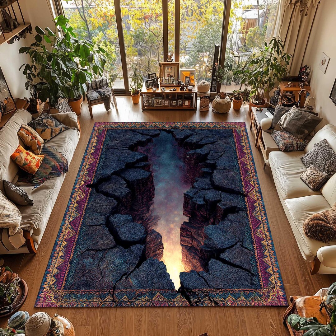 3d Pattern Rugs 3D Optical Illusion Rug, Deep Hole Design, Non-slip Area Rug - Etsy